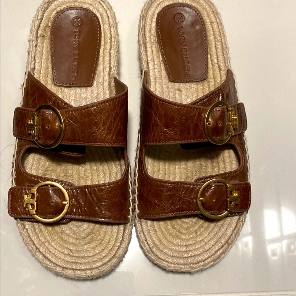 Tory Burch Brown Leather Sandals